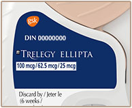Location of DIN on TRELEGY ELLIPTA device